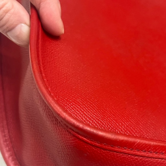 Hermes Evelyne Rouge GM Palladium Hardware dust bag Epsom leather L Stamp COA - Picture 12 of 17